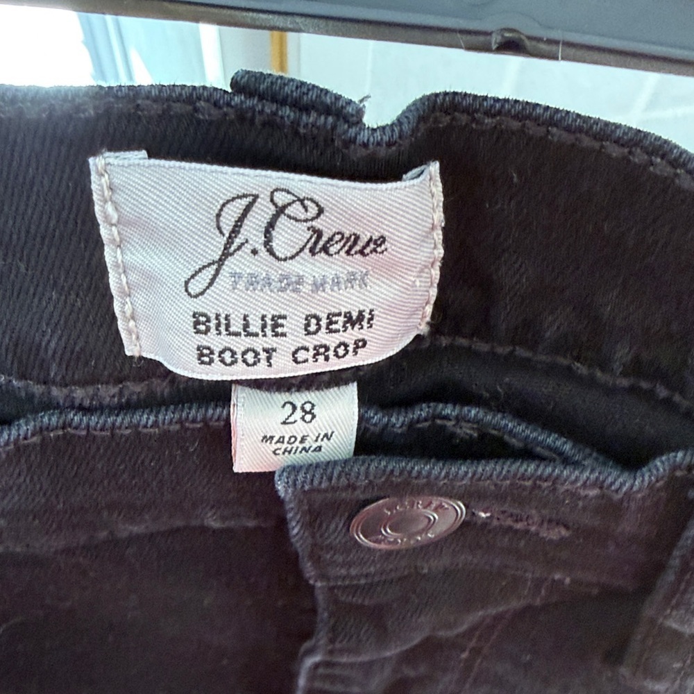 J. Crew Billie Demi Boot Crop Black Jean - Picture 3 of 6